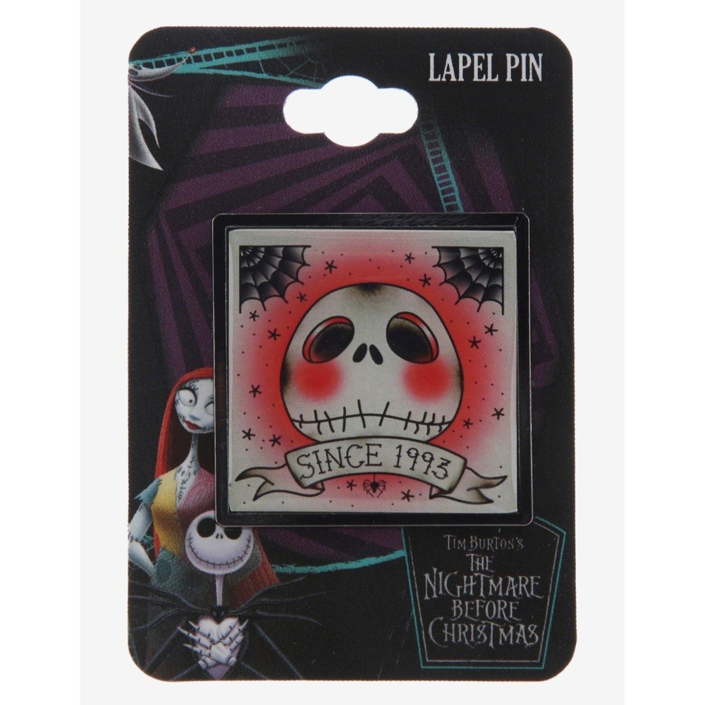Disney Lapel Pin The Nightmare Before Christmas Jack Skellington Tattoo Portrait
